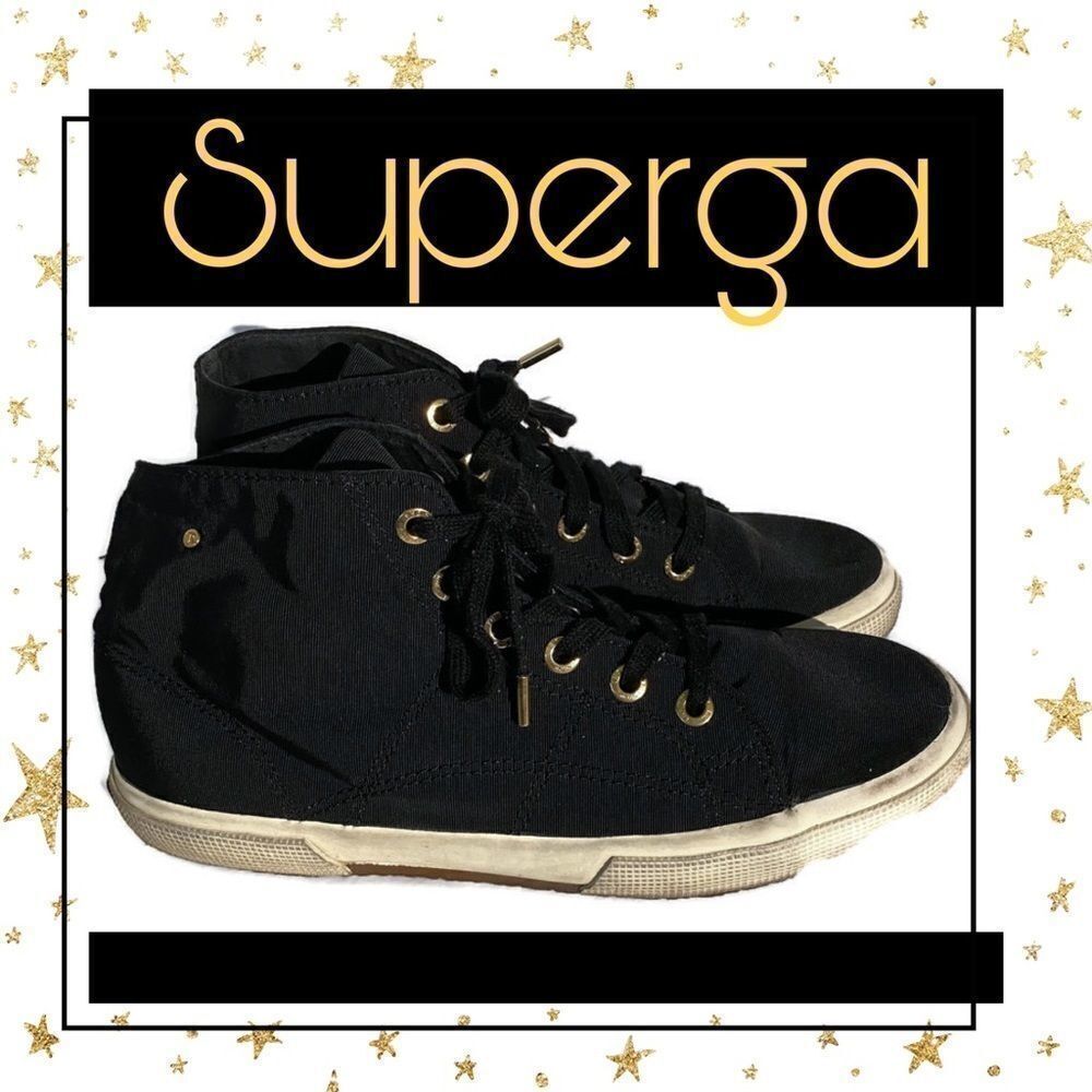 Superga Black Hi-Top Sneakers 9